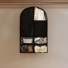 讚讚哥 服飾防塵多功能口袋收納套 黑色 JNHA2094, 1個, 1入