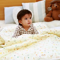 BebeRothy 四季雙面幼兒園一體式純棉人造絲午睡被墊+毯子組, D狗