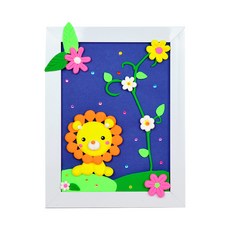 ADICO 粘土相框 DIY 在花田裡製作獅子, 混色