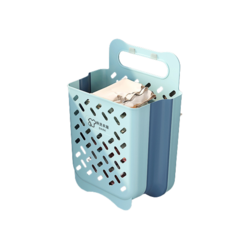 Maktül 壁掛式黏貼洗衣籃, 藍色