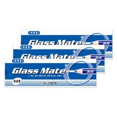地球化學 Glassmate 玻璃用色鉛筆 藍色 12入, 3個, 1色