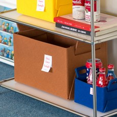 가쯔 접이식 펠트 수납 바구니, 초코브라운, 2개