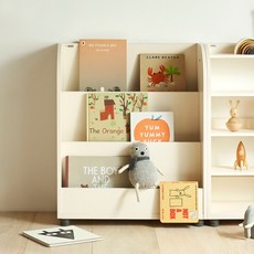 일룸 에디키즈 전면 책장 일반형 방문설치, 아이보리, 3단