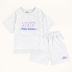 mollimelli friends 兒童Picnic Day短袖大學T上下兩件套