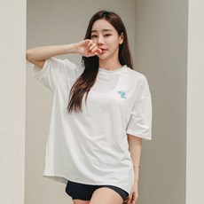 Tubetree 女式短袖寬鬆版型皮疹防護上衣 B7204