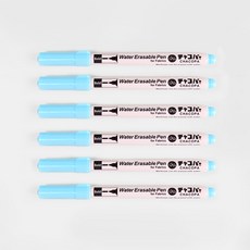 布料用水性筆 大, 藍色, 6個