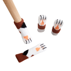 바이아 큐트 소음방지 의자 발커버, 젖소, 4개