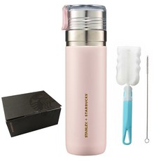 스타벅스 21 SS 체리블라썸 스탠리 보온병 + 세척솔 세트, 혼합색상, 710ml, 1개