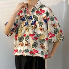 男款大尺碼夏威夷襯衫 5112
