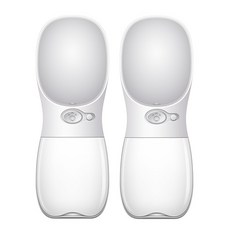 PUPPY MAN pb+寵物水杯 350ml, 白色, 2個