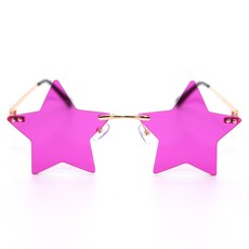 LivingDA 奢華星星眼鏡, 1個, 桃紅色