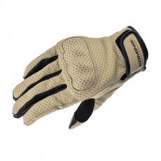 KOMINE 夏季復古皮革手套 雙手套組 GK-257, 米色