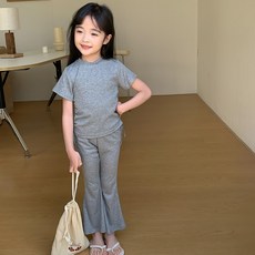 Starbean 女童修身蝴蝶結短袖靴型褲套裝