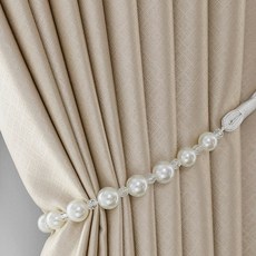 GINNA SONG 球繩窗簾綁帶, 2個, 珍珠裝飾