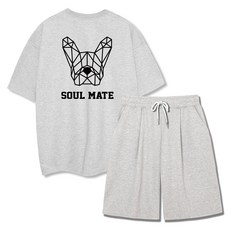 ILLUSO 特級雙面棉 Soulmate 短袖T恤 百慕達單褶運動短褲 上下套裝