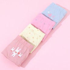 PremierFam 女童學生莓果棉質彈性四角褲4件組