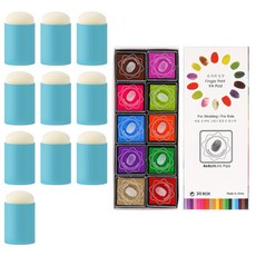 Maket Gamseong 暈染裝飾墨水海綿, 藍色, 10個