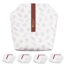 플라워가든 기프트백 Large 20p + 띠스티커 20p, 그레이(기프트백), 브라운(띠스티커), 1세트
