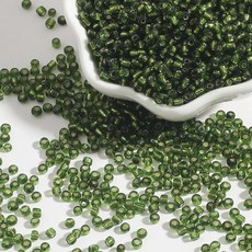 allode 透明簡約圓珠 多色DIY串珠 2mm 1000入, 07 橄欖綠, 2個