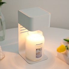 Yankee Candle 大罐蠟燭 + The Sweet 可調光咖啡廳融蠟燈 + 燈泡2入套組, 婚禮祝福, 白色