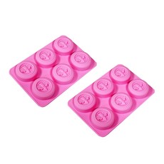 SL圓形蜜蜂矽膠模具 6格, 單色, 2個