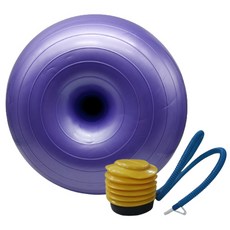 쿼르디 요가 도넛 짐볼 900g + 인플레이터, 퍼플