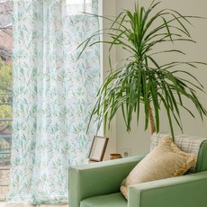 BAZAAR Sumgreen滿版植物印花窗簾, Tropical