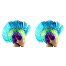 마켓감성 펑키 맨드라미 머리 가발, 타입 4, 2개