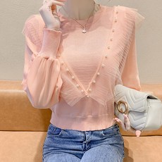 LUNA GIRL 女款 Lovvid 荷葉邊針織衫 L24SPKN122810