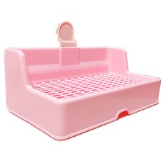 Rora Pet 大型方形塑膠寵物廁所, 粉紅色, 1個