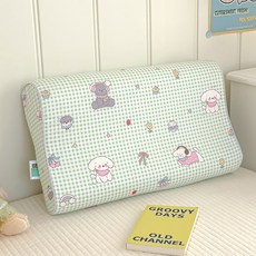 60s貢緞棉可拆洗天然兒童乳膠枕-中童款-萌寵派對, 多色