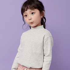 BAOBAB NAMU 童款條紋彈性半高領長袖上衣