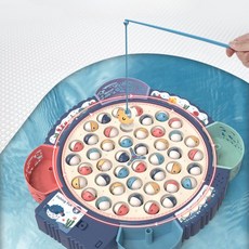 MIMI 嚴選 電動釣魚機 竿 8支 + 魚 55隻, 1套, 藍色