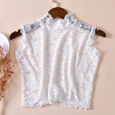 소니오 세련된 레이스 페이크 셔츠 L