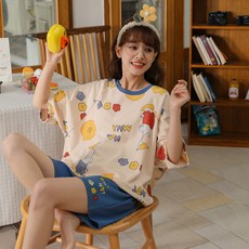 JUNIDAY 女童蠟筆家居服上裝和下裝套裝