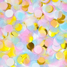 Party09 圓形五彩紙屑 2.5cm 150g, 1個, 閃亮色調