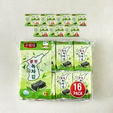 수정김 광천 녹차김, 4g, 8개, 16개입