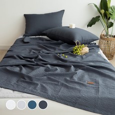 atonalo 素色泡泡紗夏季棉被, 炭灰色