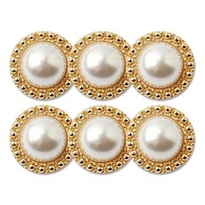 金屬 Ersa 組合鈕扣 11mm, 金色半光澤, 6個