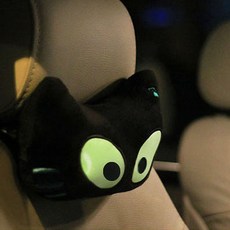 E.City 大眼貓車用頸枕, 1個, 黑喵