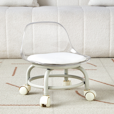 Leobin靜音坐式輪椅, 透明白色, 1個