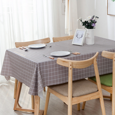 라이크존 예쁜 식탁보, 그레이 체크, 1개, 100 x 160 cm
