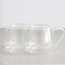 Luceluna 手沖咖啡雙層玻璃杯 300ml, 單一顏色, 2個