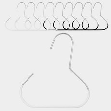 MONACO OLIVE 每日衣櫃小物掛架 2款 10入, 白色, 黑色, 1套