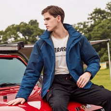 男款高透氣運動健行登山夾克