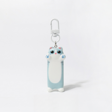 Lucy Market 長款貓咪鑰匙圈 22 x 95 mm 2入, 藍貓, 1個