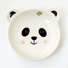Moi Natural 兒童陶瓷動物造型小碟子, 1個, 熊貓