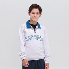 KISPO 兒童款日常半拉鍊大學T