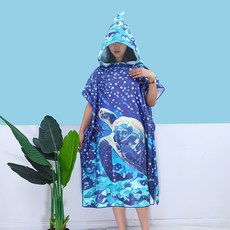 成人披風沙灘巾 900 x 1100 x 400 毫米, 1個, 06海龜