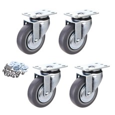 T-REX CASTER 旋轉低噪音腳輪 100mm P504S-4 4入 + 華司 16入 + 十字螺栓 16入, 1套